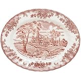 Churchill China Brook Pink 12-Inch Oval Platter by Churchill China