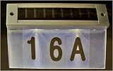 Solar powered door number light