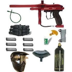 Paintball Kingman Spyder Sonix RED Matte Gun Mega Package SN08
