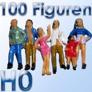 100 Stück Figuren für Ihre Modellbahn Spur H0 (Import)