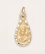 10 Kt Gold Plated Religious Medals - Teardrop Shape - Premium Box
