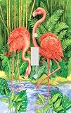 Bamboo Flamingos Decorative Switchplate Cover