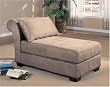 Chaise Lounger in Microfiber By Coaster Furniture
