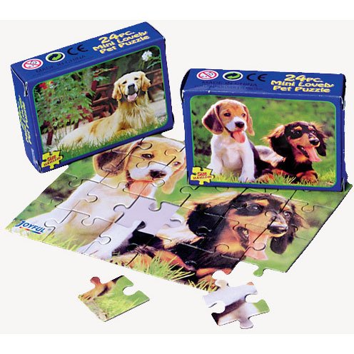 Dozen Dog Puppy Theme Mini Jigsaw Puzzles by US Toy