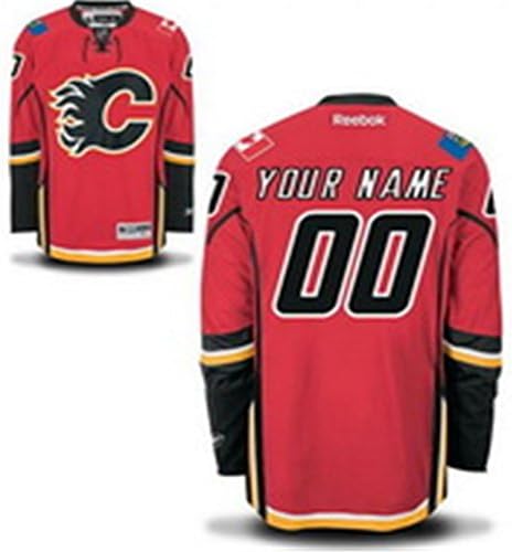 Men's Calgary Flames Home Red Stitched Jersey Mark Giordano #5-M