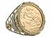 9ct Gold Gents 301736/000/305 Diamond Set Sovereign Coin Ring