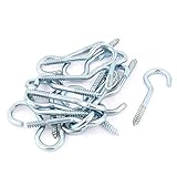 uxcell　フックネジ　スクリューフック　ラウンドエンドスクリューフック　シーリングフック