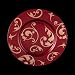 Kabbalah Zohar Charger Dinner Plate (11), Deep Red with Soft Gold Flourishes - 6 Pack