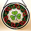 Irish Shamrock in Stained Glass