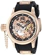 Invicta Men's 1845 Russian Diver Mechanical Rose Gold Tone Skeleton Dial Watch from Invicta