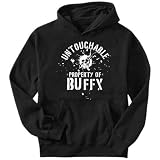 Sweatshirt Black  Untouchable : Property Of Buffy - Urban Style / Stencil  Name
