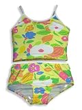 Girl Friends by Anita G - Girls 2-Piece Tankini Swimsuit, Yellow, Blue, Lime, Pink