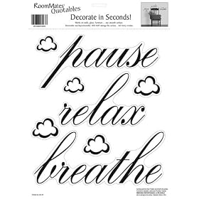 RoomMates RMK0039SS Pause, Relax, Breathe Peel & Stick Single Sheet