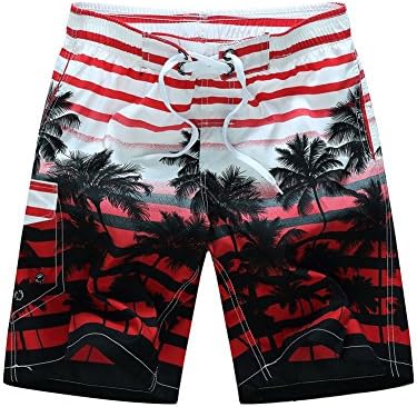 Ma Fang Water Shorts Hawaii Style Beach Shorts Quick Dry Summer Beach Pant Men