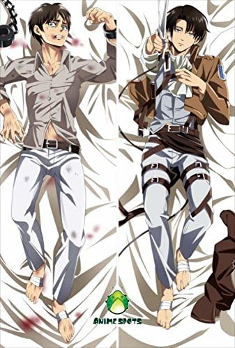 Anime WOW Anime Dakimakura hugging pillow Attack on Titan Levi Eren Jaeger nk(150x50cm)