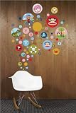 Small Paul by Paul Frank 1203 Small Paul Wall Spots Set