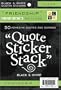 Diecuts With A View Black and White 4-3/8 Inch by 7 Inch 10 Sheets Clear Sticker Quote Stack, Friendship