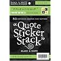 Diecuts With A View Black and White 4-3/8 Inch by 7 Inch 10 Sheets Clear Sticker Quote Stack, Friendship