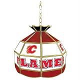 NHL Calgary Flames Stained Glass Tiffany Lamp - 16 dia.