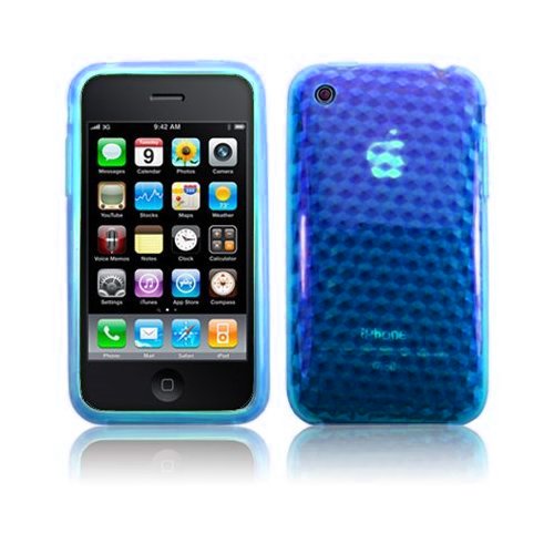 Brand New Blue Hybrid XYLO-GEL Skin / Case / Shell for the Apple iPhone 3G / 3GS Mobile Phone