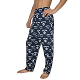 Mens MLB Tampa Bay Rays Cotton Thermal Sleepwear / Pajama Pants - Blue (Size: L)