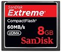 SanDisk 8GB Extreme CF Compact Flash Cards 60MBS - Retail Pack