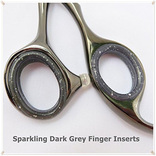 NikoNiko 5 Large 5 Small Black Rubber Thumb Ring Sizing Insert for Grooming Scissors