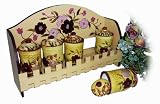 Garden Tuscany Wine Kitchen Spice Rack Hooked Wall Rack