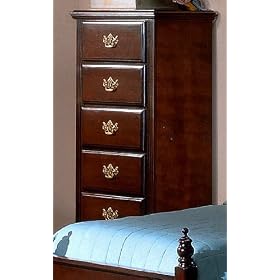 Cherry Finish Six Drawer Lingerie Chest