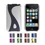 SILVER Apple iPhone 3G 3Gs 8GB 16GB 32GB Snap-On Hard Rubber Skin Case Cover + Full Screen Protector (Many Colors Available)