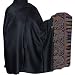 Wrap Shawls Wool Paisley Embroidered Outerwear 80 x 40 inches (psley375)