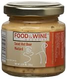 Food & Wine Sweet Hot Beer Mustard, 3.25-Ounce Glass Jars (Pack of 12)