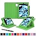 Kindle Fire HD 7 2014 Case, roocase Dual View 2014 Fire HD 7 Folio Case with Sleep/Wake Smart Cover with Multi-Viewing Stand for Amazon Kindle Fire HD 7 Tablet (4th Generation - 2014 Model), Green