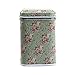 Sannysis Metal Candy Trinket Tin Jewelry Iron Tea Coin Storage Square Box Case (floral)
