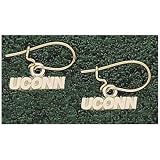 Logo Art Connecticut Huskies 10K Gold Team Font Dangle Earrings