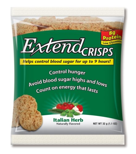 Extend Crisps Italian Herb, 5 Count, 5.5 Ounces Boxes (Pack of 15)