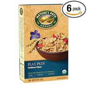 Nature's Path Organic Flax Plus Multibran Cereal, 13.25-Ounce Boxes (Pack of 6)