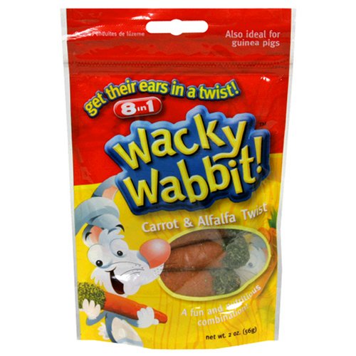 8in1 Wacky Wabbit Carrot & Alfalfa Twist, 2-Ounce 
