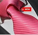 Krawatte von Milano Exclusive, Unifarben, rosa