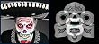 Nixs Collection-Sugar Skull #3 Airbrush Makeup Face Template