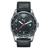 Puma Men's Race Black Leather Watch #PU140F2A0205.039