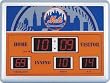 New York Mets Scoreboard Clock Thermometer 14"x19" ScoreBoard/Clock/Therm-New York Mets - MLB Baseba