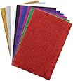Darice 106-1009 12-Pack Foamies Sticky-Back Glitter Sheet, 6 by 9-Inch, Assorted Colors