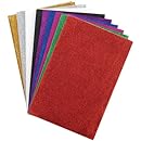 Darice 106-1009 12-Pack Foamies Sticky-Back Glitter Sheet, 6 by 9-Inch, Assorted Colors