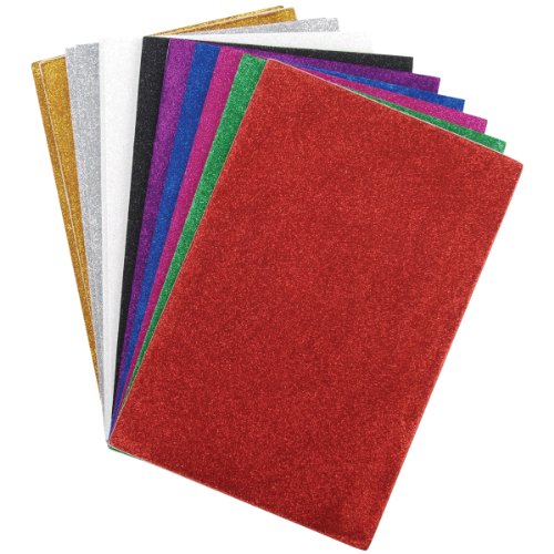 Darice 106-1009 12-pack foamies sticky-back glitter she…