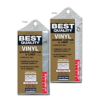 Ex-Cell Home Fashions Best Quality 70' by 78' Vinyl Shower Curtain Liner, White