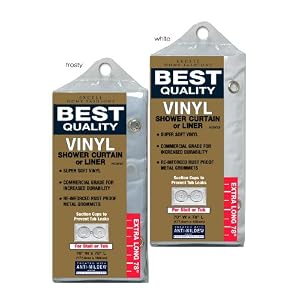 Ex-Cell Home Fashions Best Quality Extra Long Vinyl Shower Curtain Liner