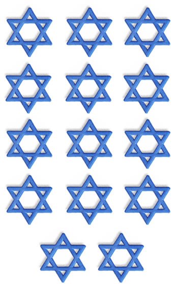 Jewish Cakes, Cupcakes, Cookies - Star Of David Shaped Edible Hard Sugar Decorations (14... by Lucks