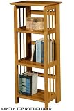 Folding/stacking Bookcase 14"w Honey Oak