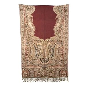 Viscose Jamawar Shawl in Paisley Design